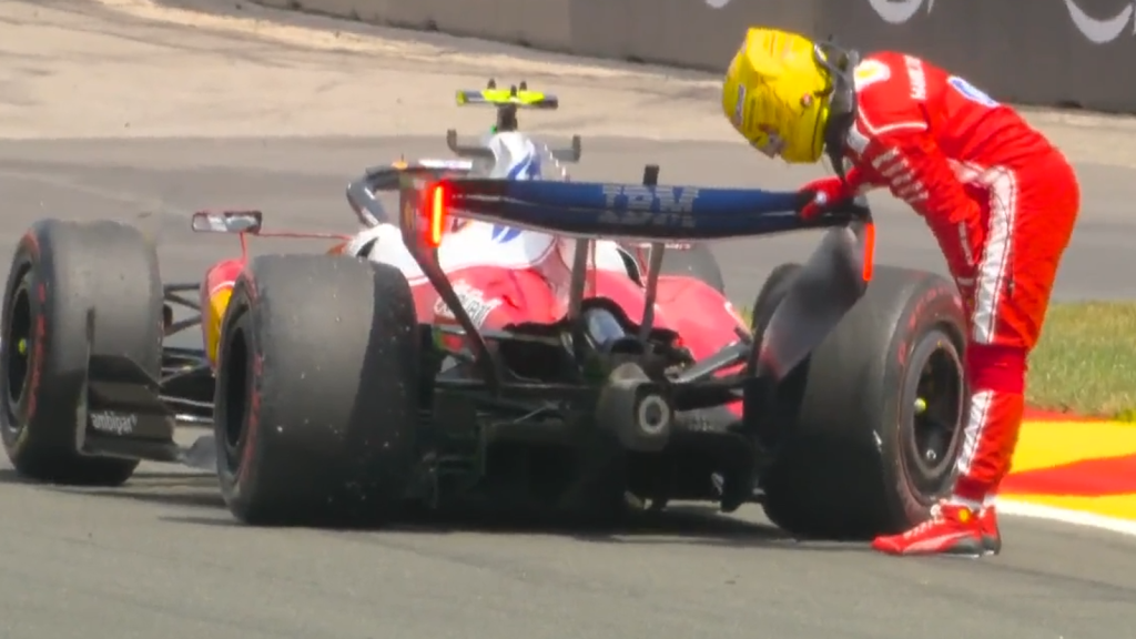 Belgian GP: Lewis Hamilton crashes in final practice as Kimi Antonelli sets pace again at Spa-Francorchamps | F1 News